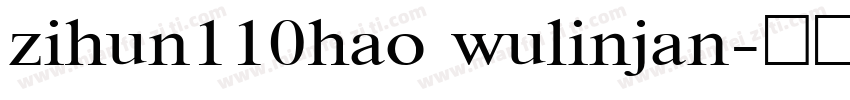 zihun110hao wulinjan字体转换